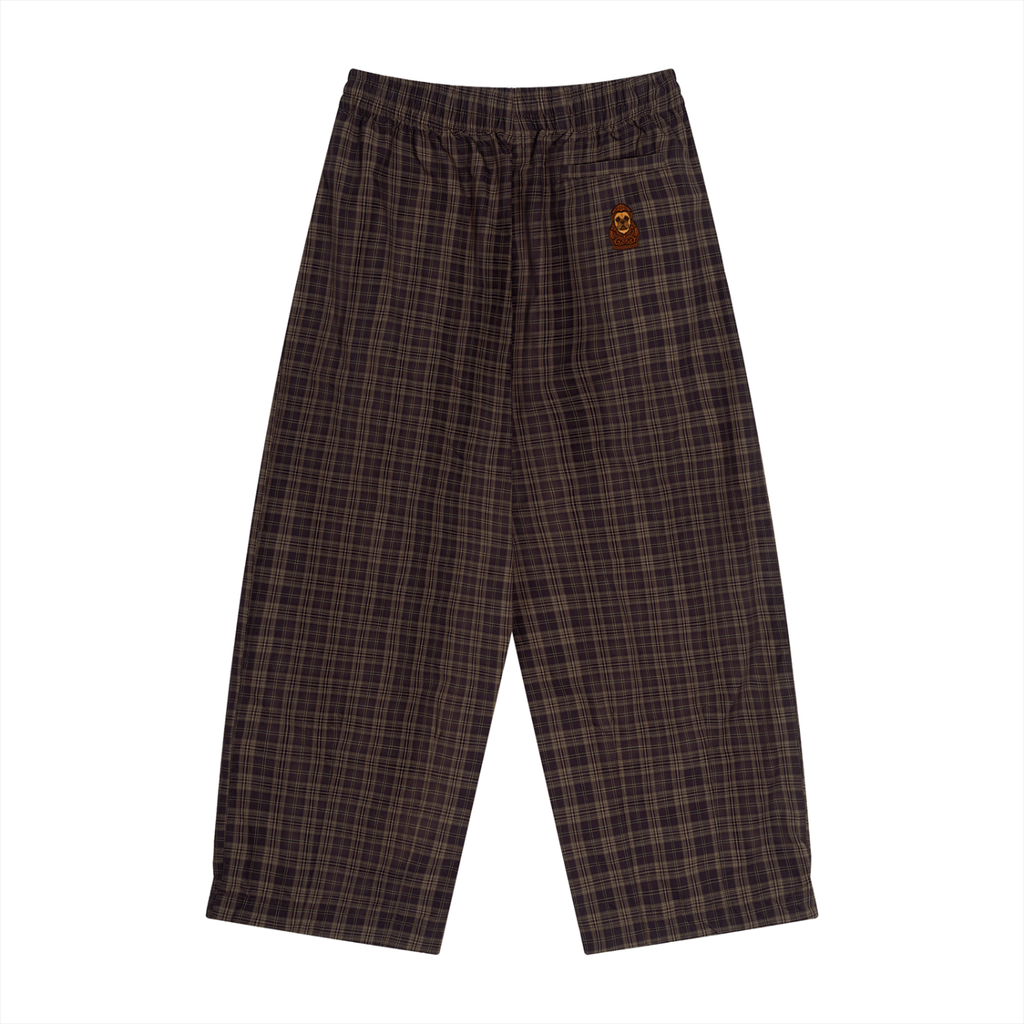 Unisex Plaid Wide Leg Pants
