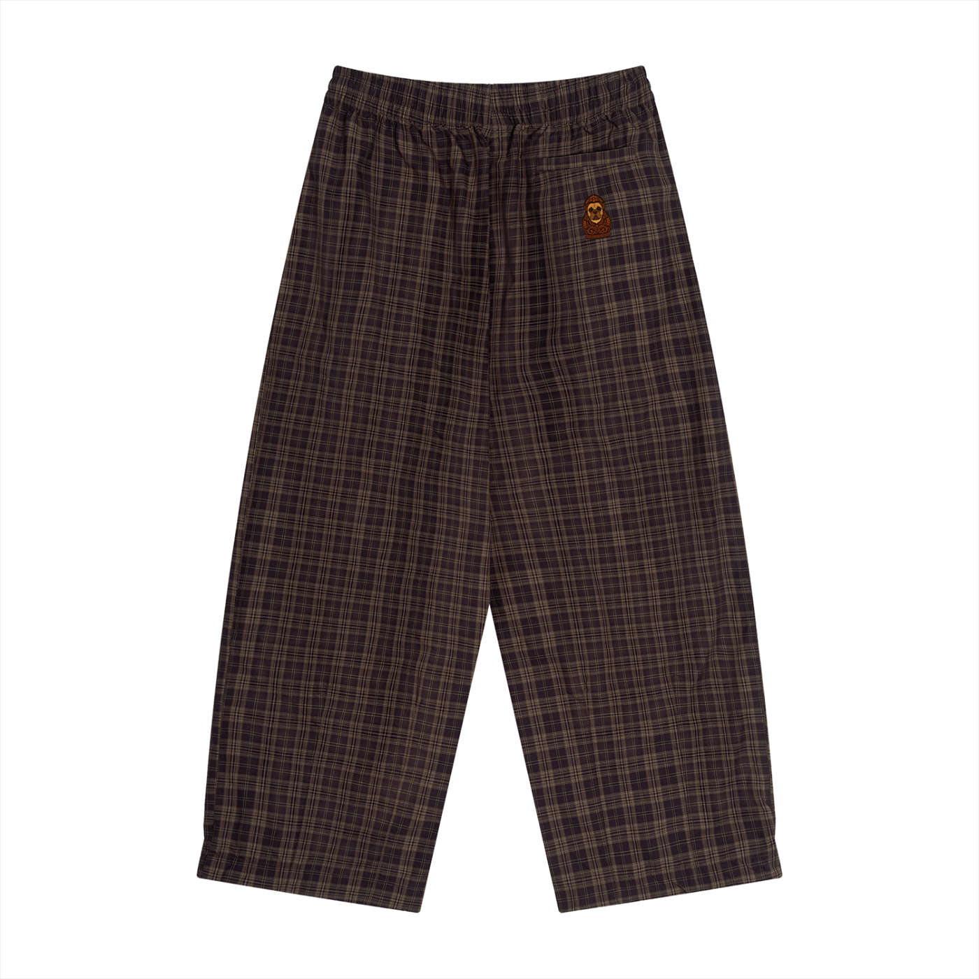 Unisex Plaid Wide Leg Pants