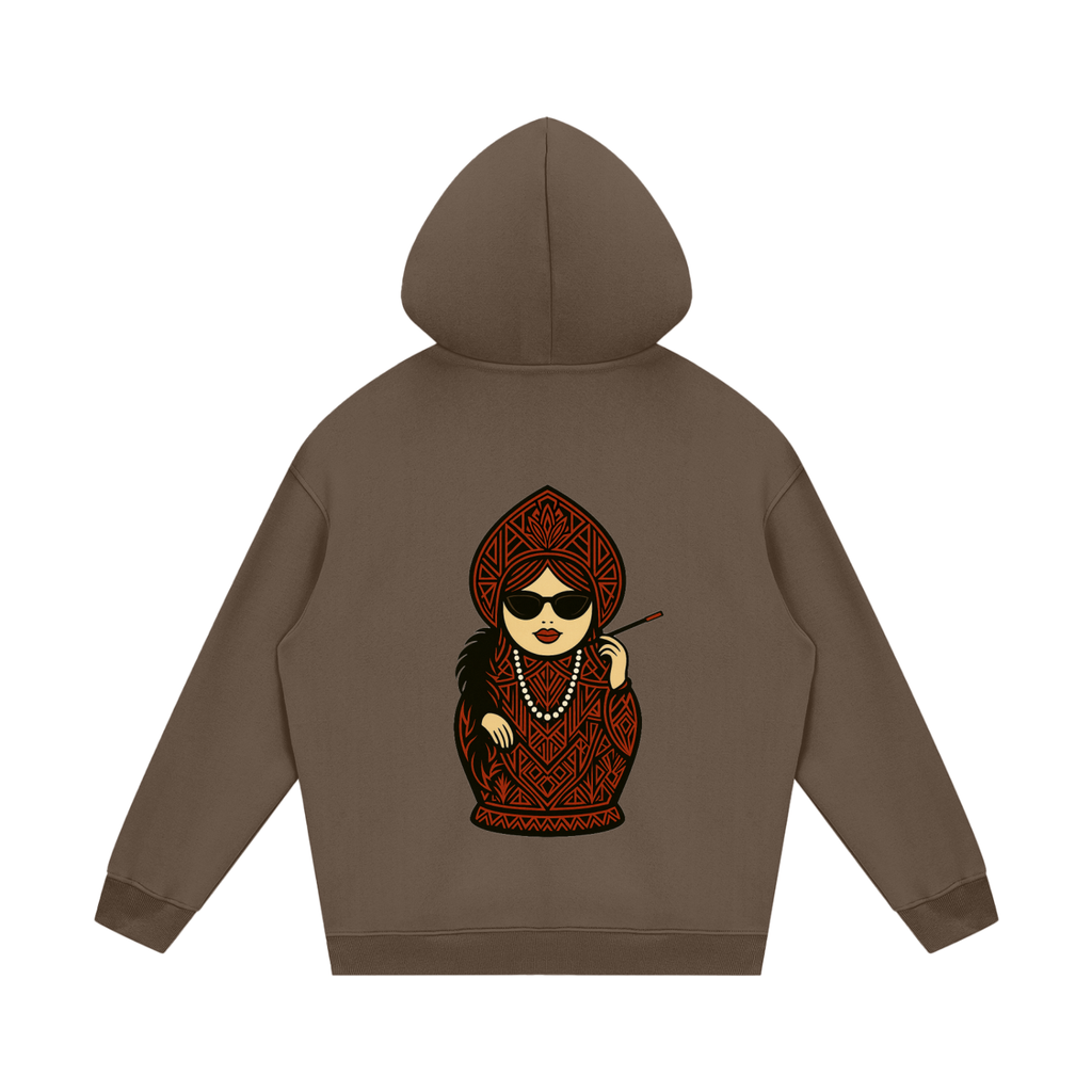 Babushka Grandma Hoodie | Streetwear Unisex Fleece Hoodie