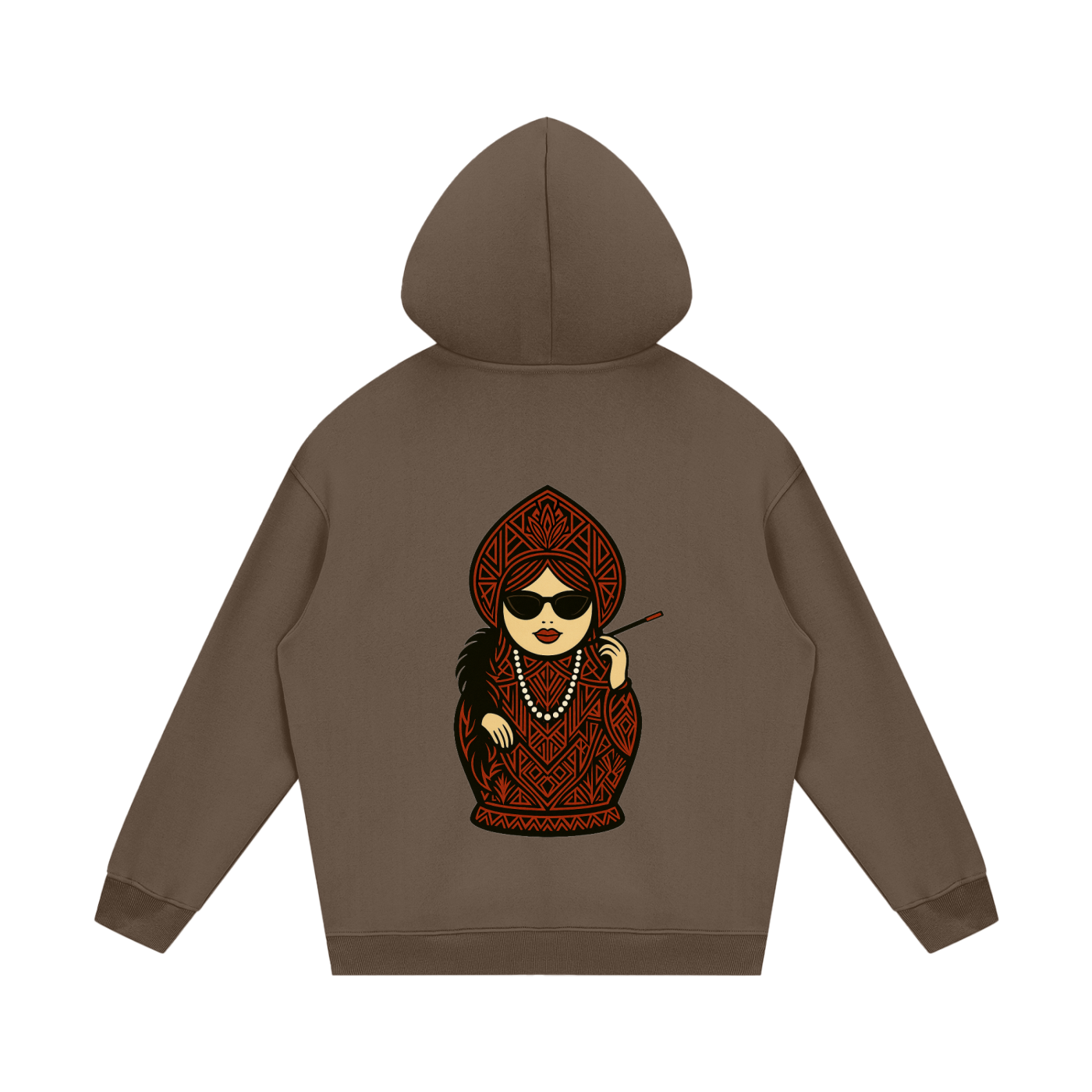 Babushka Grandma Hoodie | Streetwear Unisex Fleece Hoodie