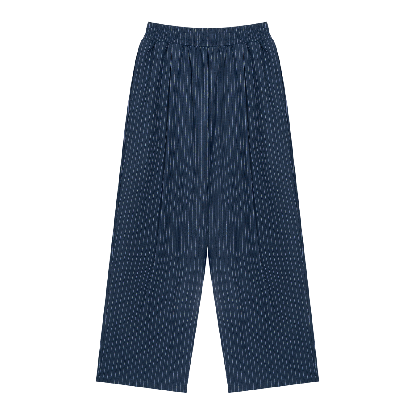 Unisex Striped Pleated Pants