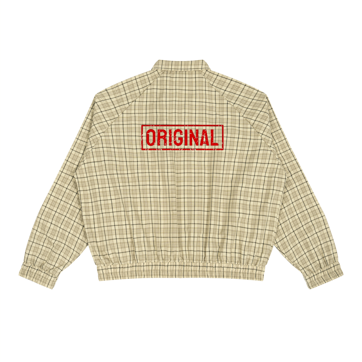 Unisex Plaid Full-Zip Track Jacket