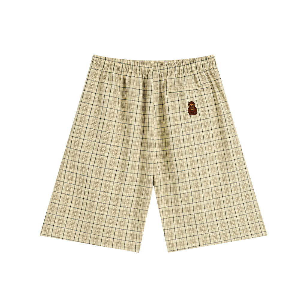 Unisex Plaid Wide Leg Shorts