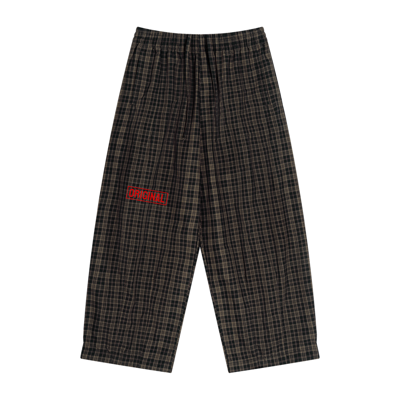 Unisex Plaid Wide Leg Pants
