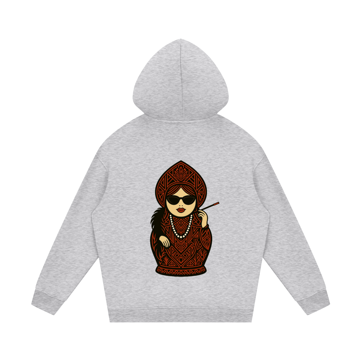 Babushka Grandma Hoodie | Streetwear Unisex Fleece Hoodie