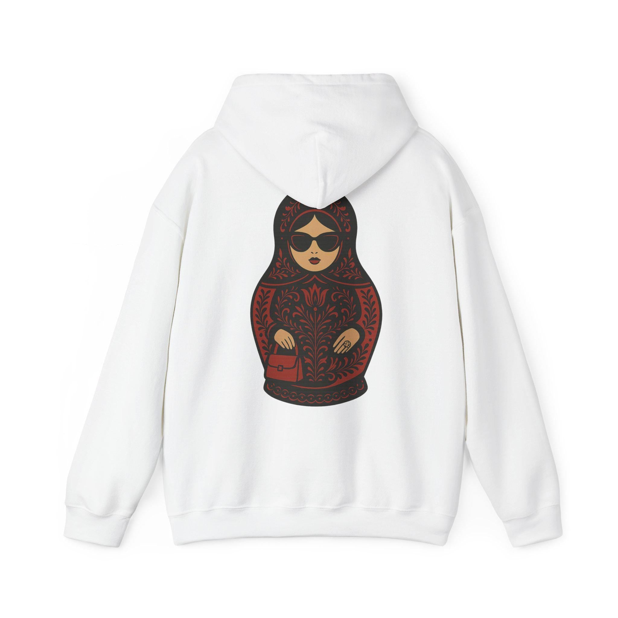 Babushka Matryoshka Doll Hoodie | Russian Nesting Doll Illustration | Grandma Gift