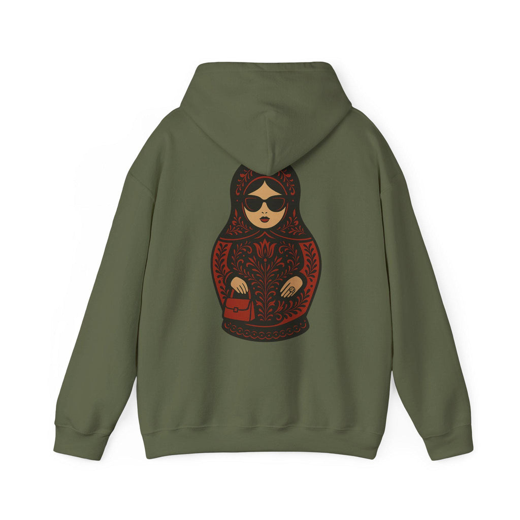 Babushka Matryoshka Doll Hoodie | Russian Nesting Doll Illustration | Grandma Gift