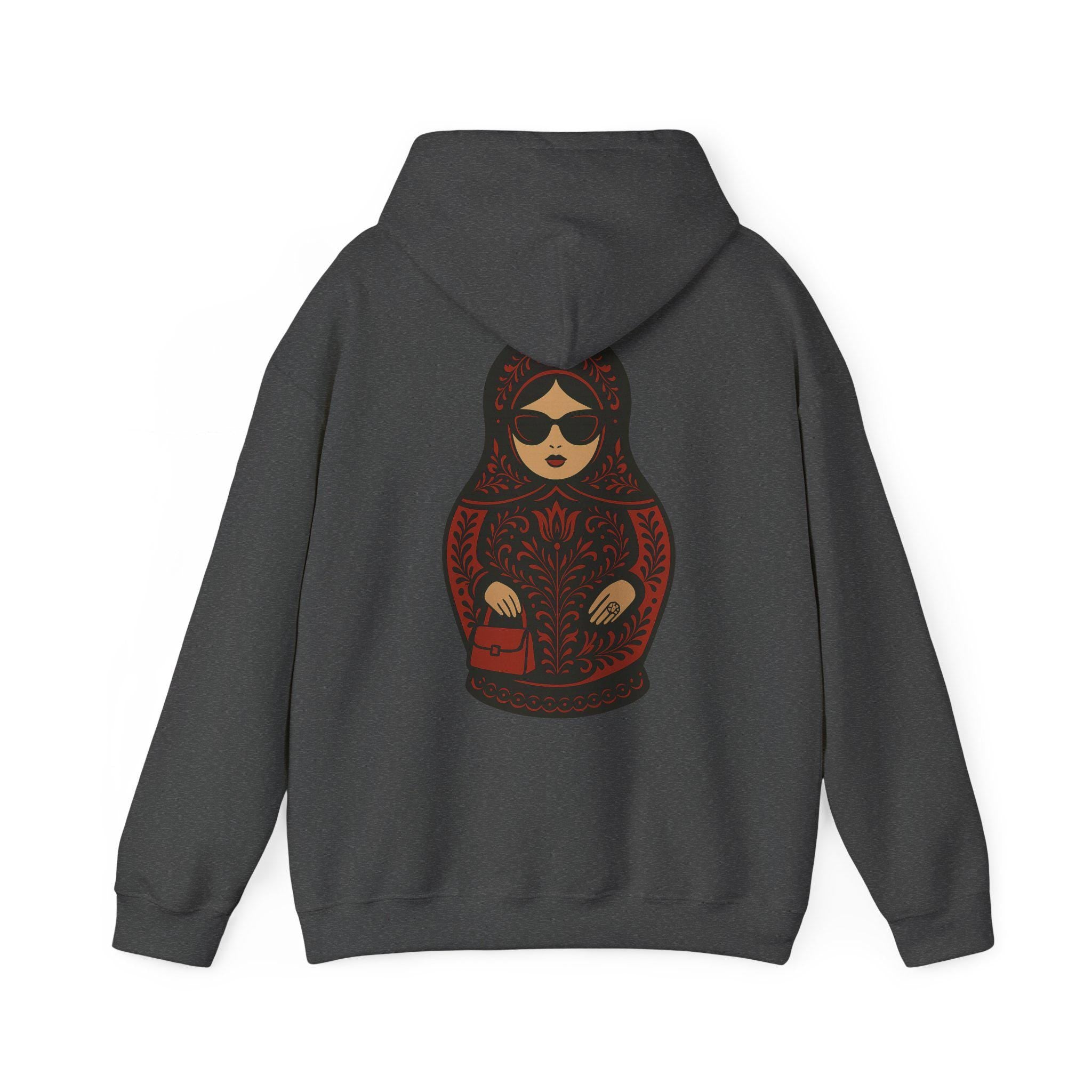 Babushka Matryoshka Doll Hoodie | Russian Nesting Doll Illustration | Grandma Gift
