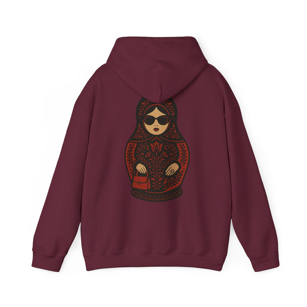 Babushka Matryoshka Doll Hoodie | Russian Nesting Doll Illustration | Grandma Gift
