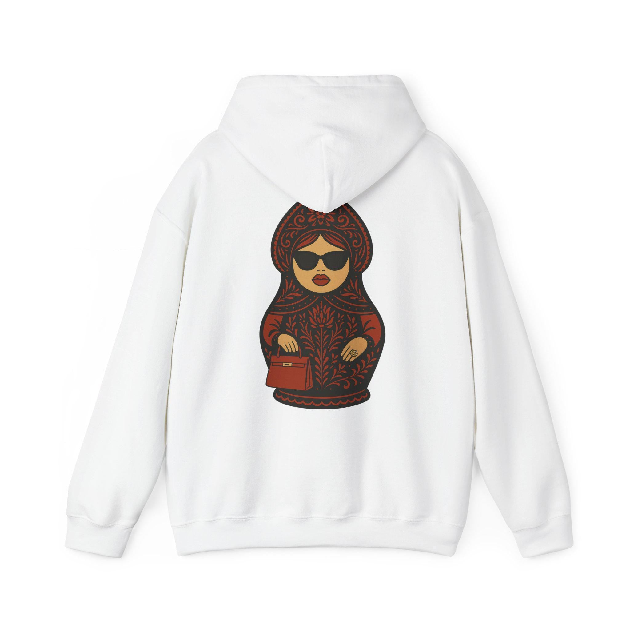 Slavic Matryoshka Doll Hoodie | Russian Nesting Doll Folk Art Print, Cozy Warmth