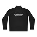 Babushka Weightlifting Illustration Quarter-Zip Pullover | Funny Slavic Quote | Sport Wear