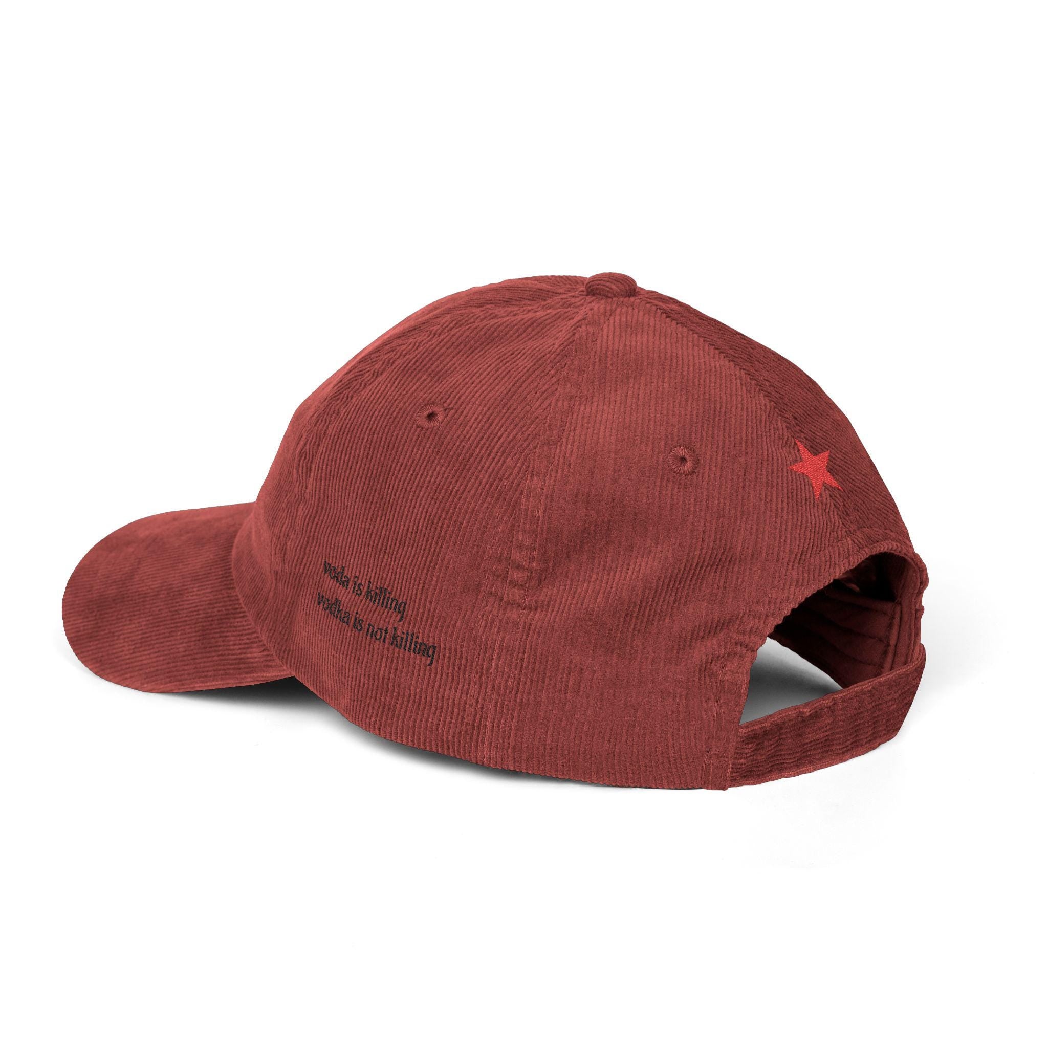 da, blyat Embroidered Corduroy Cap | Vintage Russian Slang Hat