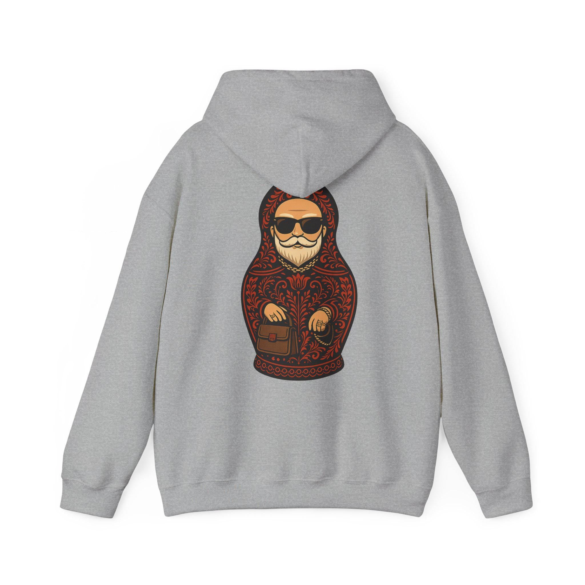 Dedushka Matryoshka Doll Hoodie | Russian Nesting Doll Illustration | Grandpa Gift | Granddad