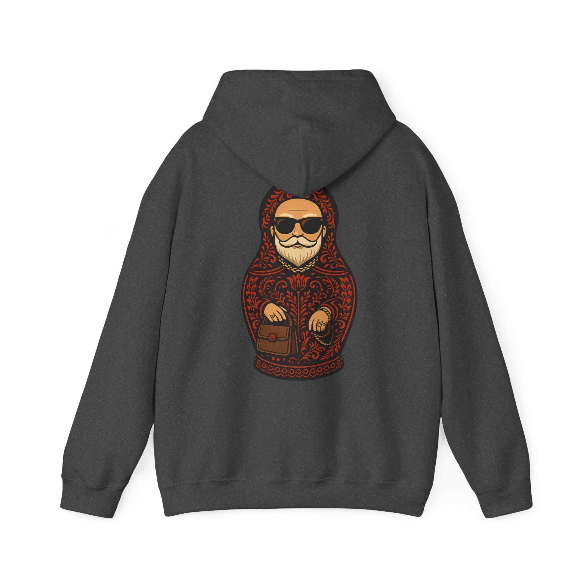 Dedushka Matryoshka Doll Hoodie | Russian Nesting Doll Illustration | Grandpa Gift | Granddad