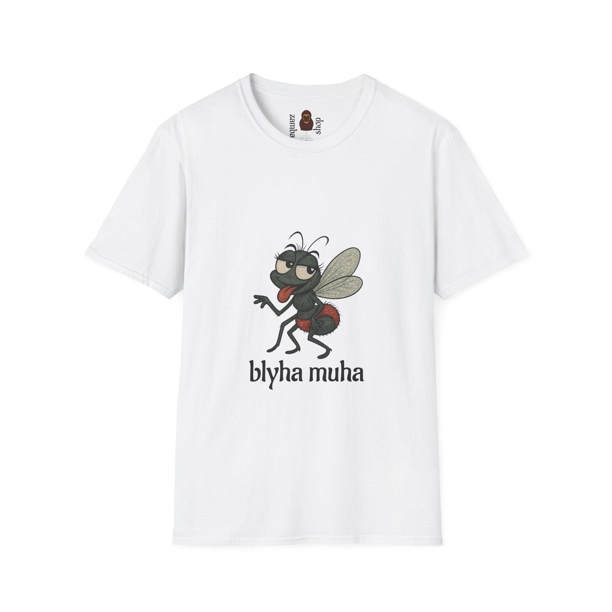 Blyaha Muha Russian Phrase Funny Quote T-Shirt | Slavic Humor Tee | Gift for him Gift for her