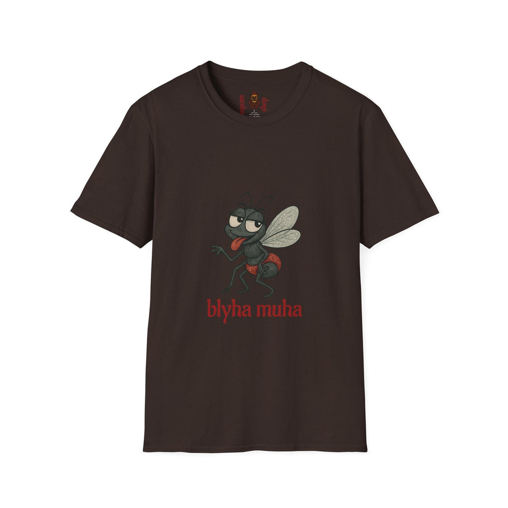 Blyaha Muha Russian Phrase Funny Quote T-Shirt | Slavic Humor Tee | Gift for him Gift for her