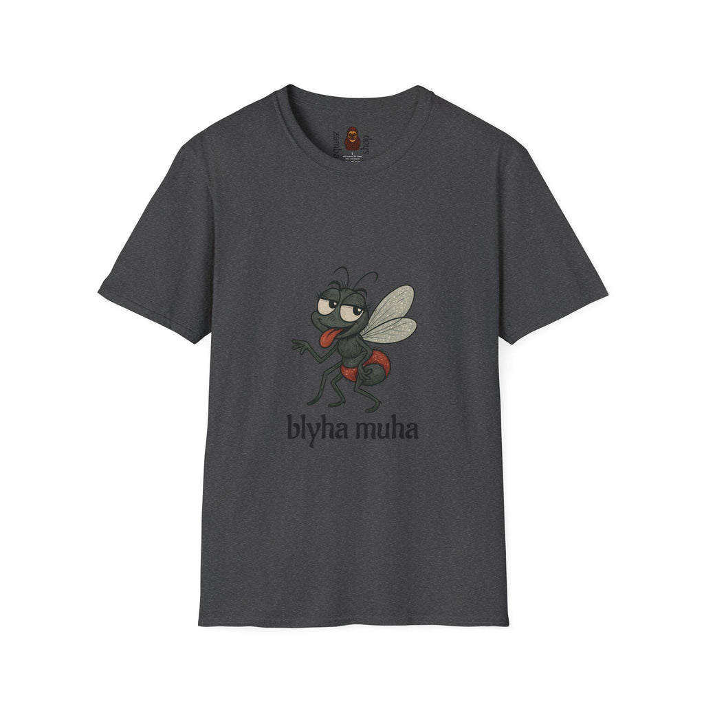 Blyaha Muha Russian Phrase Funny Quote T-Shirt | Slavic Humor Tee | Gift for him Gift for her