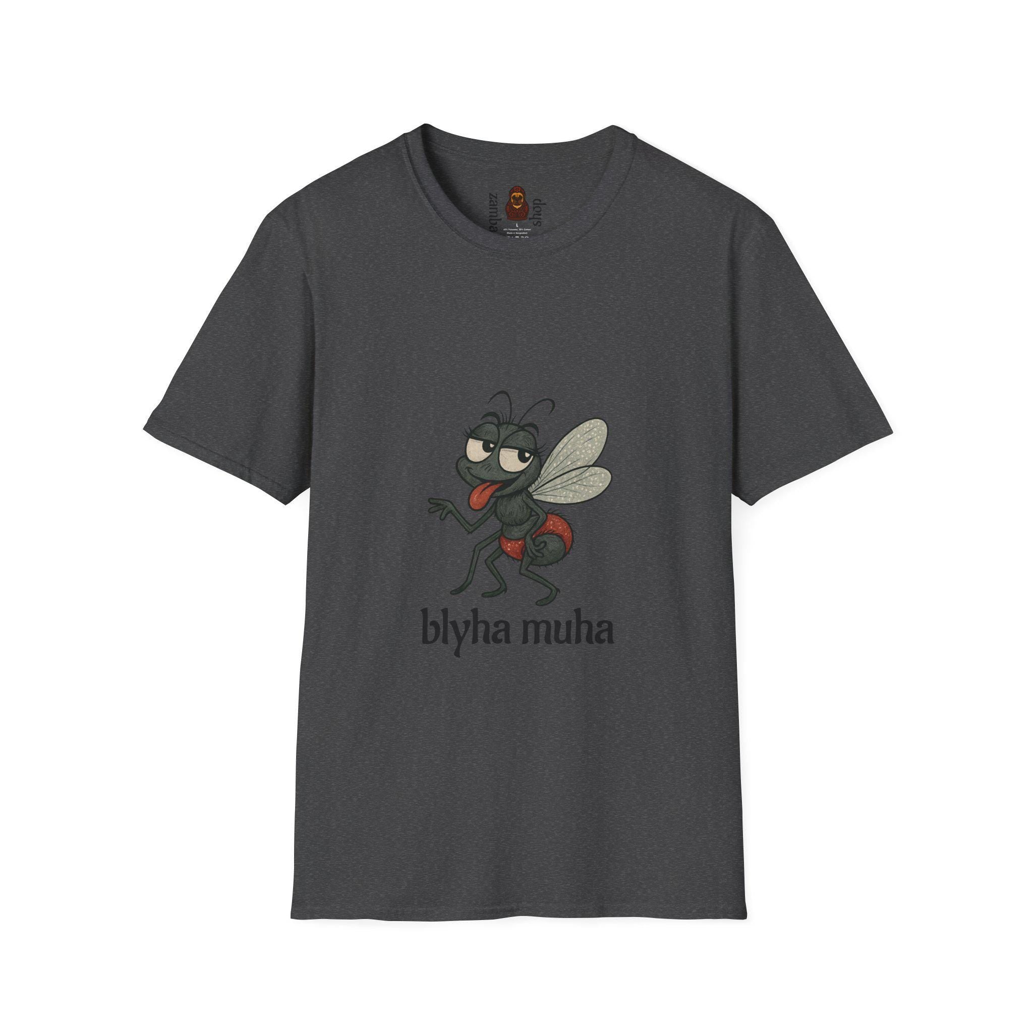 Blyaha Muha Russian Phrase Funny Quote T-Shirt | Slavic Humor Tee | Gift for him Gift for her