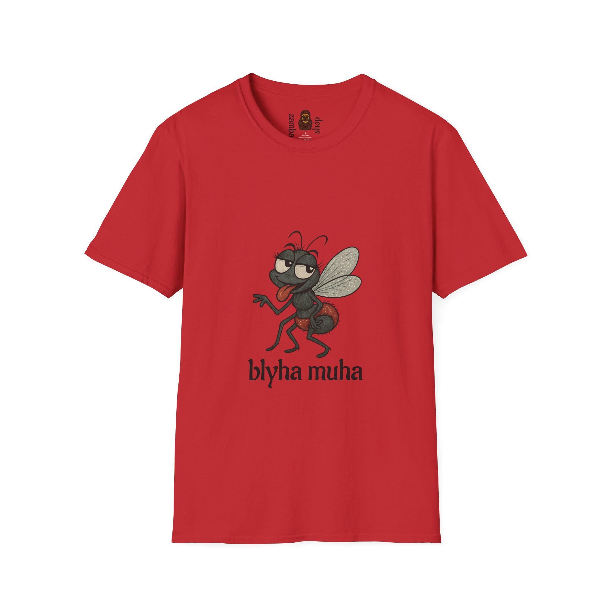 Blyaha Muha Russian Phrase Funny Quote T-Shirt | Slavic Humor Tee | Gift for him Gift for her