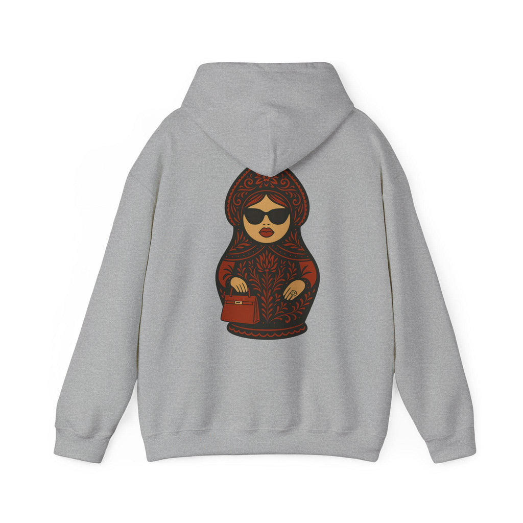 Slavic Matryoshka Doll Hoodie | Russian Nesting Doll Folk Art Print, Cozy Warmth