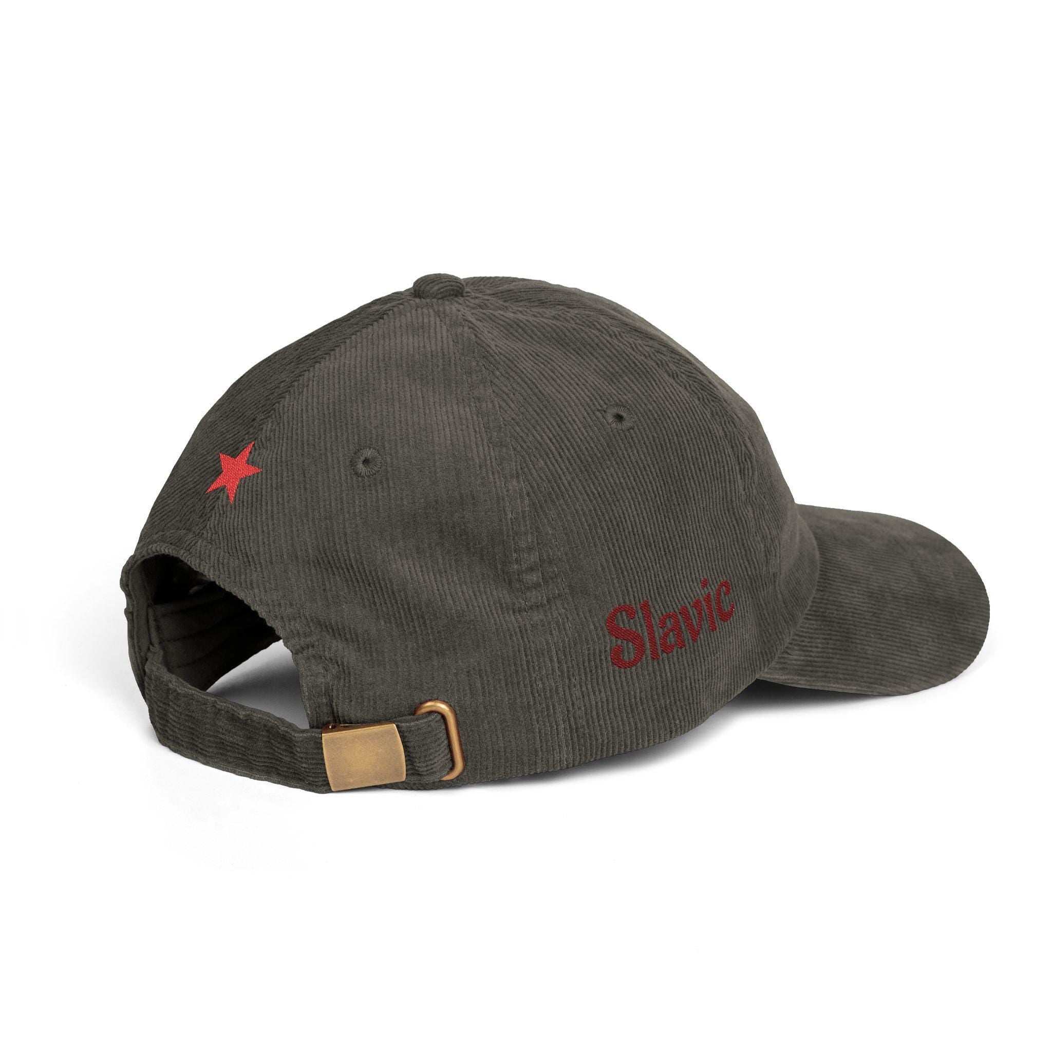 Matryoshka embroidered corduroy cap | Vintage cord cap