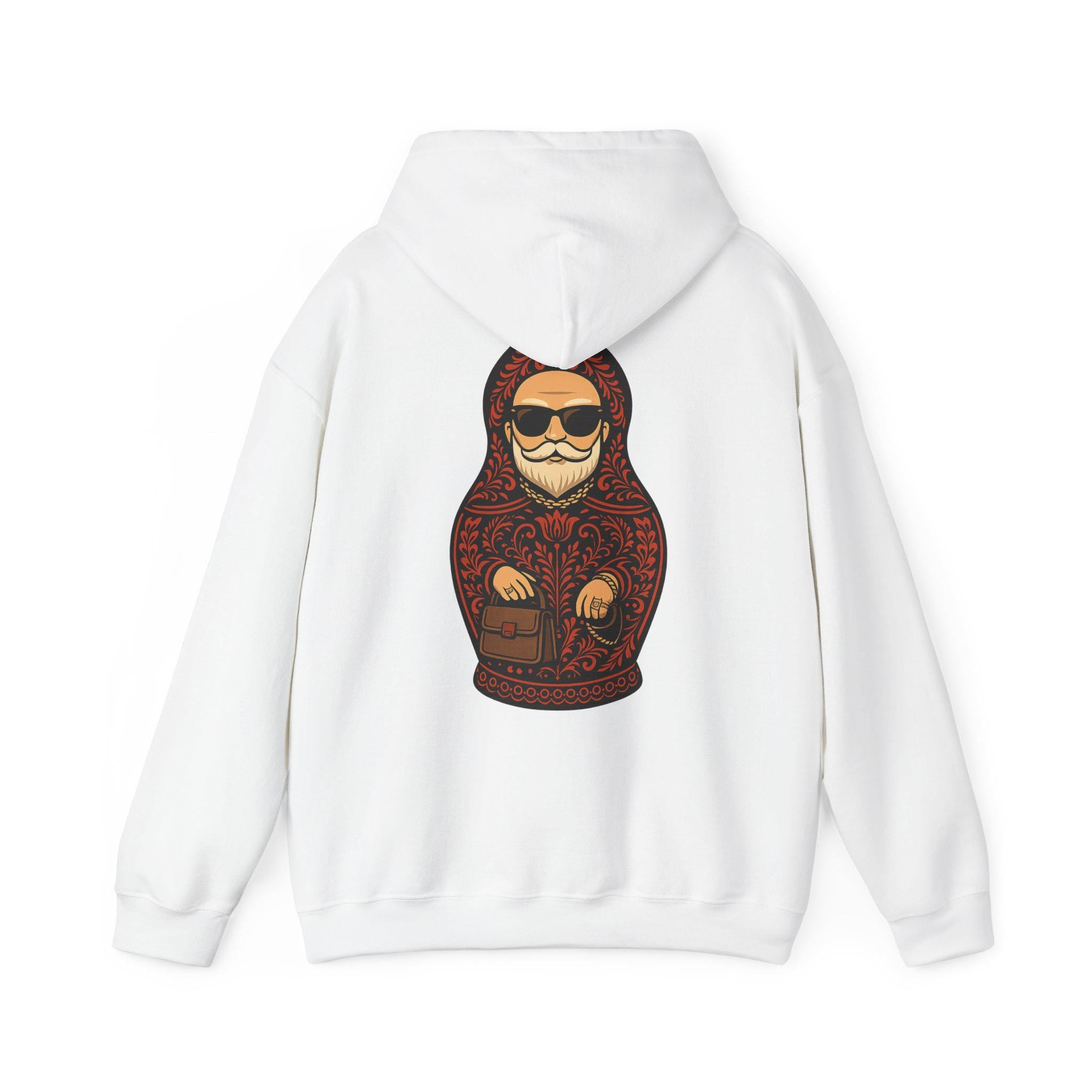 Dedushka Matryoshka Doll Hoodie | Russian Nesting Doll Illustration | Grandpa Gift | Granddad