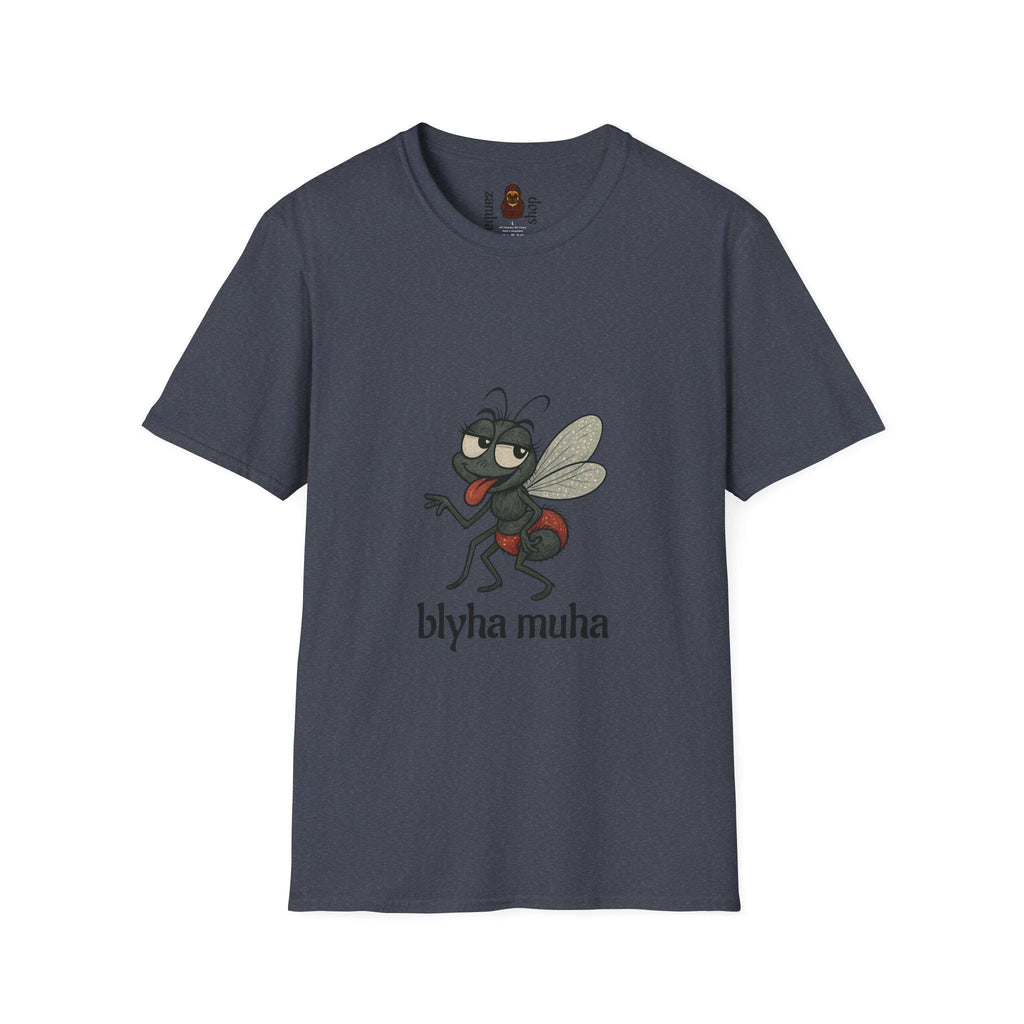 Blyaha Muha Russian Phrase Funny Quote T-Shirt | Slavic Humor Tee | Gift for him Gift for her